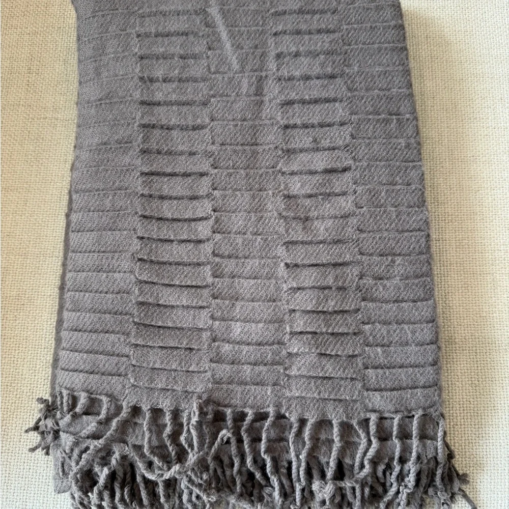 West Elm Smoky Purple Throw Blanket
